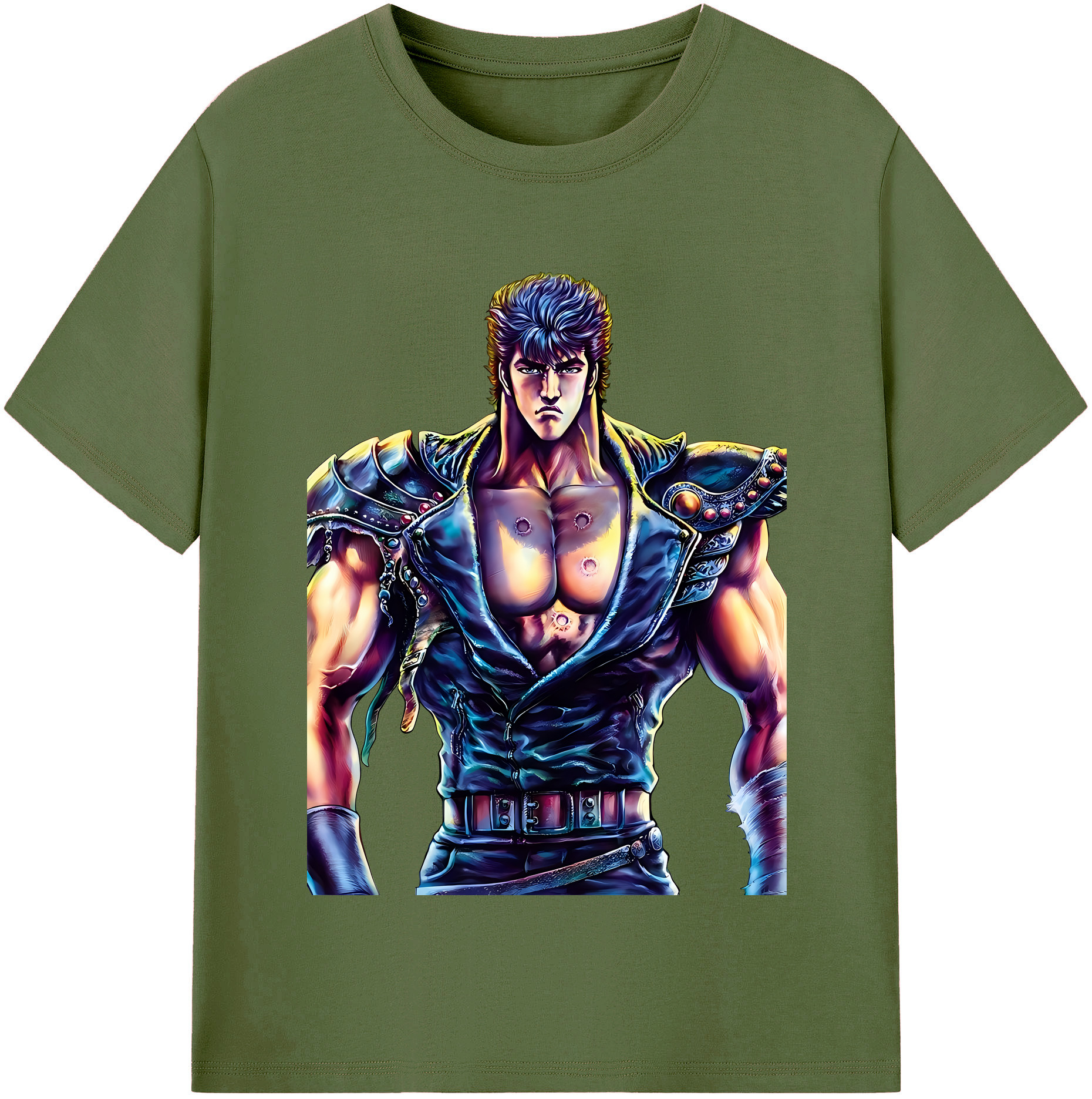（画像用） 北斗の拳 Fist of the North Star 綿100％半袖Tシャツ（フロントプリント）
